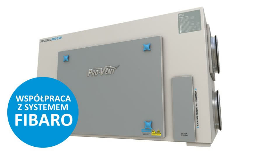 Inteligentny system wentylacji z rekuperatorem MISTRAL PRO