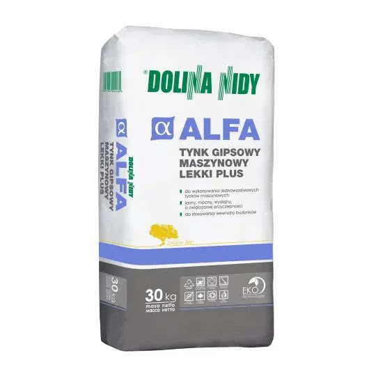 ALFA - tynk gipsowy maszynowy lekki PLUS 